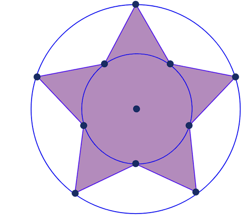 Star with inner and outer radius